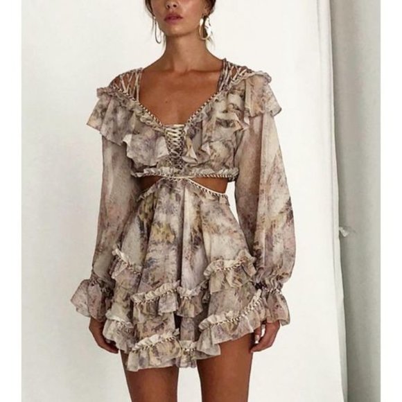 IXIAH Masaai Long Sleeve Cut Out Mini Dress RRP$550 - Picture 4 of 15